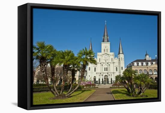 USA, Louisiana, New Orleans, French Quarter, Jackson Square, Saint Louis Cathedral-Bernard Friel-Framed Premier Image Canvas