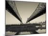USA, Louisiana, New Orleans, Greater New Orleans Bridge and Mississippi River-Walter Bibikow-Mounted Photographic Print