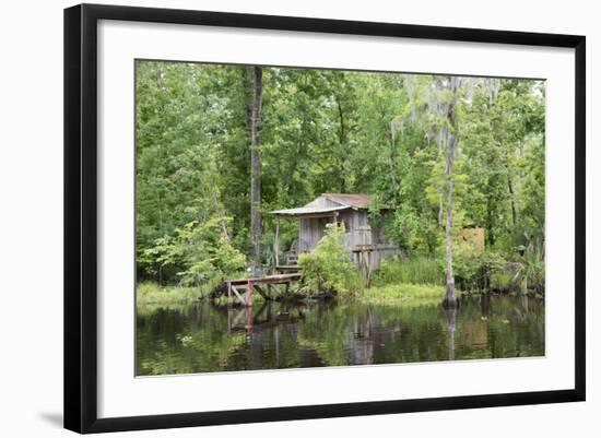 USA, Louisiana, New Orleans, Lafitte, Jean Lafitte NHP. Bayou cabin.-Cindy Miller Hopkins-Framed Photographic Print