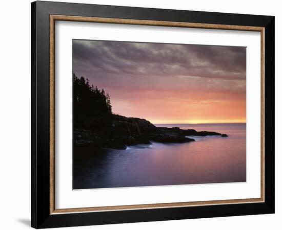 USA, Maine, Acadia National Park, Sunrise over the Atlantic Ocean-Christopher Talbot Frank-Framed Photographic Print