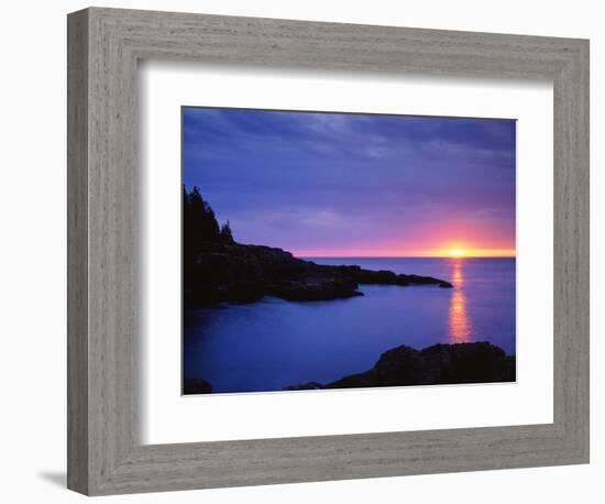 USA, Maine. Acadia National Park. Sunrise over the Atlantic-Jaynes Gallery-Framed Photographic Print