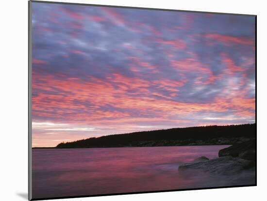 USA, Maine, Acadia National Park, Sunset over the Atlantic Ocean-Christopher Talbot Frank-Mounted Photographic Print