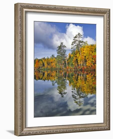 USA, Maine. Autumn Scenic of Upper Togue Pond-Steve Terrill-Framed Photographic Print