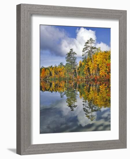 USA, Maine. Autumn Scenic of Upper Togue Pond-Steve Terrill-Framed Photographic Print