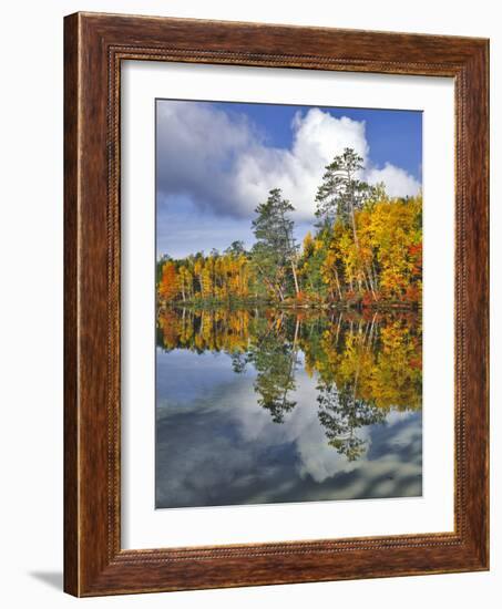 USA, Maine. Autumn Scenic of Upper Togue Pond-Steve Terrill-Framed Photographic Print