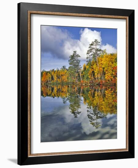 USA, Maine. Autumn Scenic of Upper Togue Pond-Steve Terrill-Framed Photographic Print