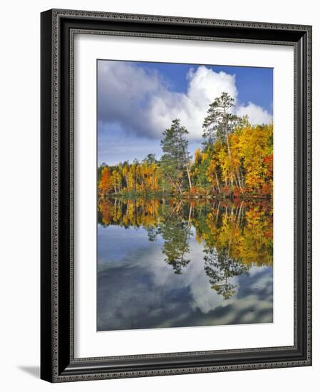 USA, Maine. Autumn Scenic of Upper Togue Pond-Steve Terrill-Framed Photographic Print