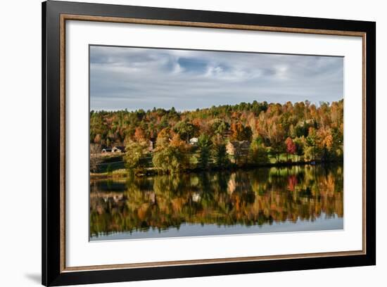 USA, Maine, Norway. Lake Pennasseewassee in Autumn Foliage-Bill Bachmann-Framed Photographic Print