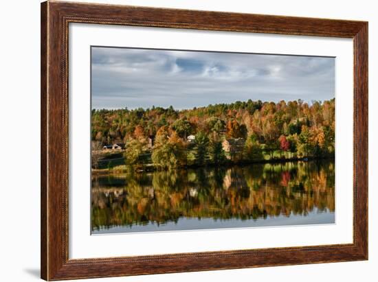 USA, Maine, Norway. Lake Pennasseewassee in Autumn Foliage-Bill Bachmann-Framed Photographic Print