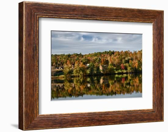 USA, Maine, Norway. Lake Pennasseewassee in Autumn Foliage-Bill Bachmann-Framed Photographic Print