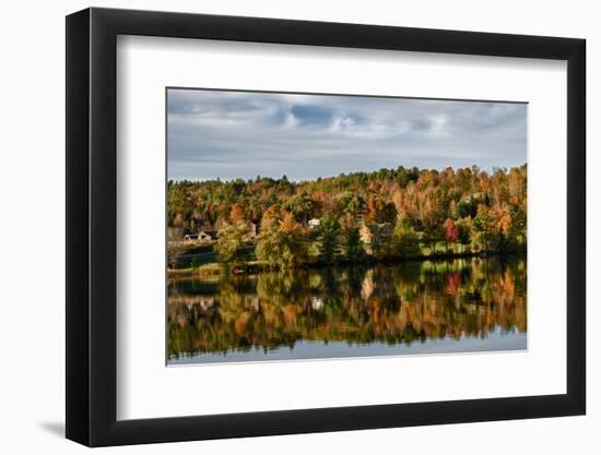 USA, Maine, Norway. Lake Pennasseewassee in Autumn Foliage-Bill Bachmann-Framed Photographic Print