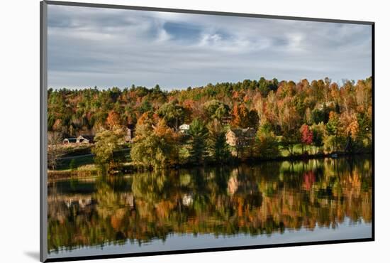 USA, Maine, Norway. Lake Pennasseewassee in Autumn Foliage-Bill Bachmann-Mounted Photographic Print