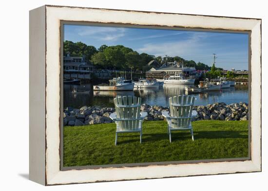 USA, Maine, Ogunquit, Perkins Cove, Boat Harbor-Walter Bibikow-Framed Premier Image Canvas