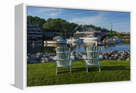 USA, Maine, Ogunquit, Perkins Cove, Boat Harbor-Walter Bibikow-Framed Premier Image Canvas