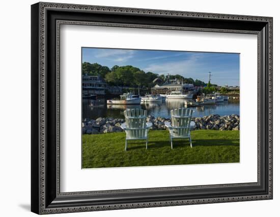 USA, Maine, Ogunquit, Perkins Cove, Boat Harbor-Walter Bibikow-Framed Photographic Print