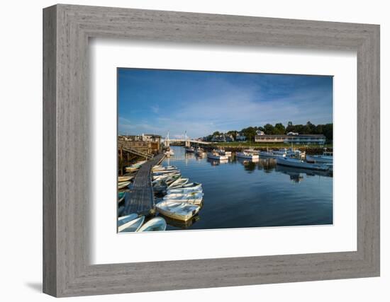 USA, Maine, Ogunquit, Perkins Cove, Boat Harbor-Walter Bibikow-Framed Photographic Print