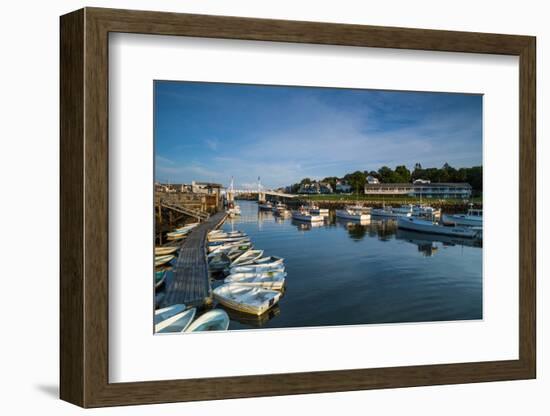 USA, Maine, Ogunquit, Perkins Cove, Boat Harbor-Walter Bibikow-Framed Photographic Print