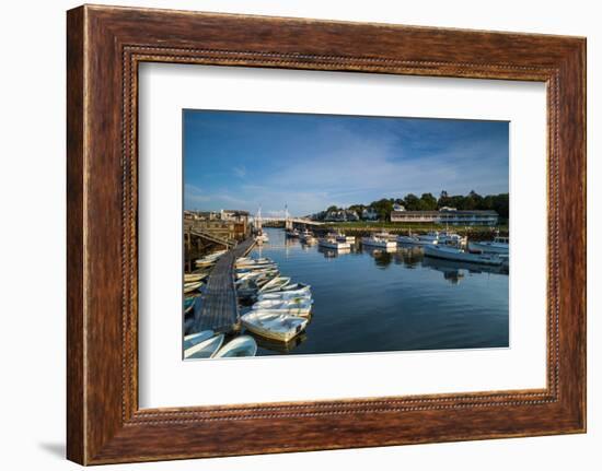 USA, Maine, Ogunquit, Perkins Cove, Boat Harbor-Walter Bibikow-Framed Photographic Print