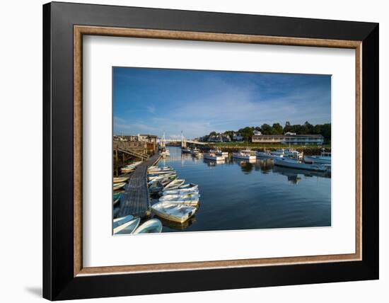 USA, Maine, Ogunquit, Perkins Cove, Boat Harbor-Walter Bibikow-Framed Photographic Print