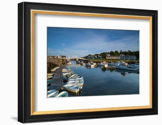 USA, Maine, Ogunquit, Perkins Cove, Boat Harbor-Walter Bibikow-Framed Photographic Print