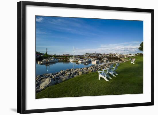 USA, Maine, Ogunquit, Perkins Cove, Boat Harbor-Walter Bibikow-Framed Photographic Print