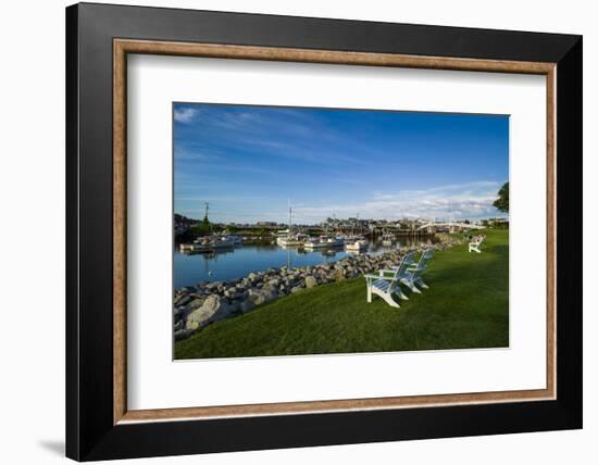 USA, Maine, Ogunquit, Perkins Cove, Boat Harbor-Walter Bibikow-Framed Photographic Print