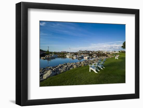 USA, Maine, Ogunquit, Perkins Cove, Boat Harbor-Walter Bibikow-Framed Photographic Print