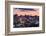 USA, Maine, Portland, skyline from Munjoy Hill at dusk-Walter Bibikow-Framed Photographic Print