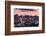 USA, Maine, Portland, skyline from Munjoy Hill at dusk-Walter Bibikow-Framed Photographic Print