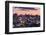 USA, Maine, Portland, skyline from Munjoy Hill at dusk-Walter Bibikow-Framed Photographic Print