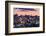 USA, Maine, Portland, skyline from Munjoy Hill at dusk-Walter Bibikow-Framed Photographic Print