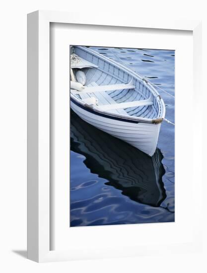 USA, Maine, Rockport, Dinghy Moored at Dock-Ann Collins-Framed Photographic Print