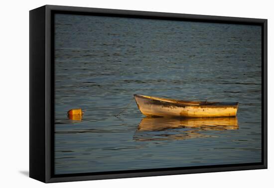 USA, Maine, Small Row Boat Anchored at Bar Harbor-Joanne Wells-Framed Premier Image Canvas