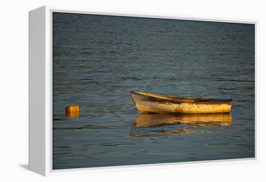 USA, Maine, Small Row Boat Anchored at Bar Harbor-Joanne Wells-Framed Premier Image Canvas