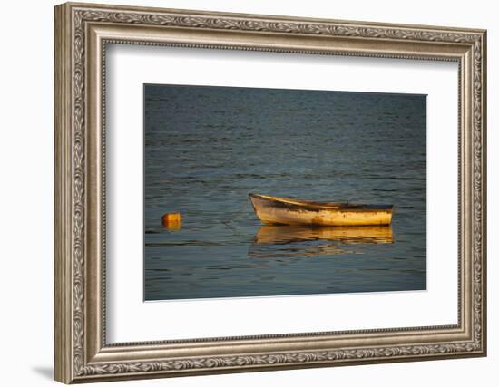 USA, Maine, Small Row Boat Anchored at Bar Harbor-Joanne Wells-Framed Photographic Print