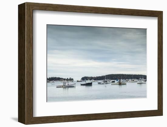 USA, Maine, Stonington. Stonington Harbor during autumn.-Walter Bibikow-Framed Photographic Print