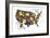 USA Map-Katelyn Lynch-Framed Art Print