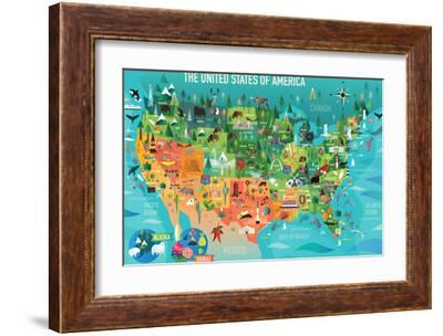 usa map art print amanda shufflebotham art com