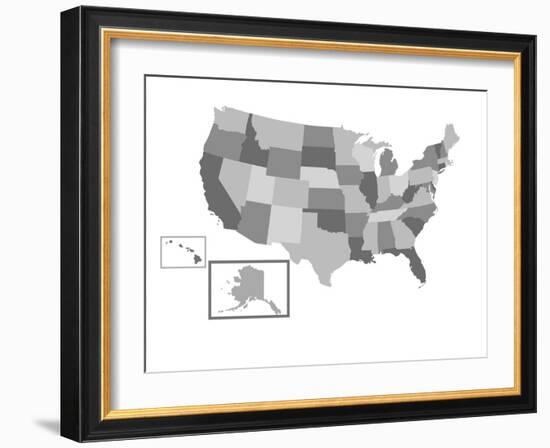 Usa Map-petra roeder-Framed Photographic Print