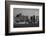 USA, Massachusetts, Boston, Panoramic view of a city skyline at night (Black And White)-null-Framed Photographic Print