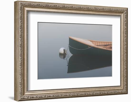 USA, Massachusetts, Cape Ann, boats in Annisquam Harbor in fog-Walter Bibikow-Framed Photographic Print