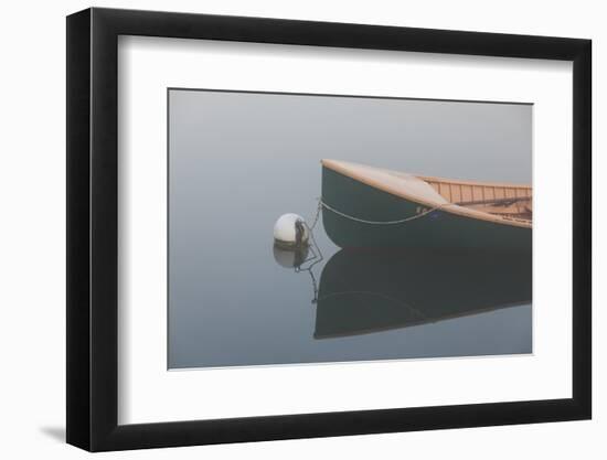 USA, Massachusetts, Cape Ann, boats in Annisquam Harbor in fog-Walter Bibikow-Framed Photographic Print