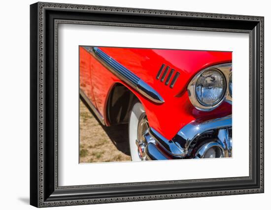 USA, Massachusetts, Cape Ann, Gloucester. 1958 Chevrolet Impala-Walter Bibikow-Framed Photographic Print