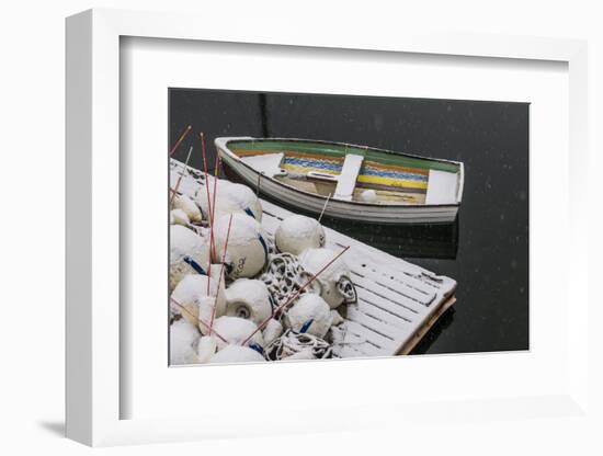 USA, Massachusetts, Cape Ann, Gloucester, Annisquam, fishing net floats, winter-Walter Bibikow-Framed Photographic Print