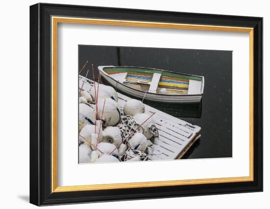 USA, Massachusetts, Cape Ann, Gloucester, Annisquam, fishing net floats, winter-Walter Bibikow-Framed Photographic Print