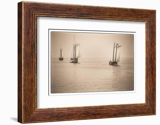 USA, Massachusetts, Cape Ann, Gloucester. Re-enactors of the Battle of Gloucester-Walter Bibikow-Framed Photographic Print