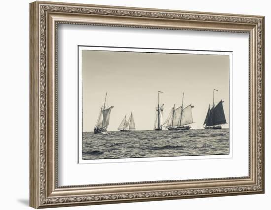 USA, Massachusetts, Cape Ann, Gloucester, schooner sailing ships-Walter Bibikow-Framed Photographic Print