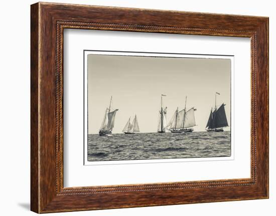 USA, Massachusetts, Cape Ann, Gloucester, schooner sailing ships-Walter Bibikow-Framed Photographic Print