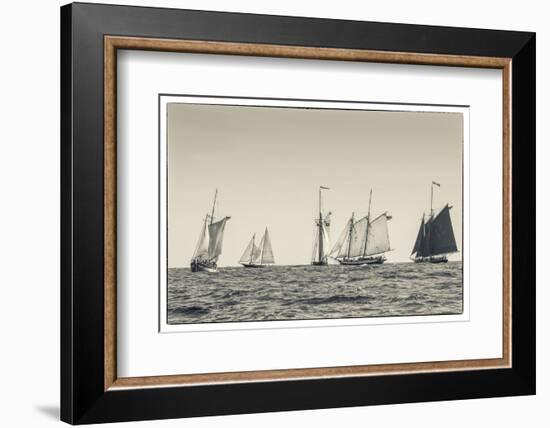 USA, Massachusetts, Cape Ann, Gloucester, schooner sailing ships-Walter Bibikow-Framed Photographic Print