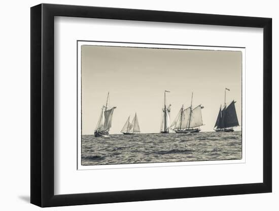 USA, Massachusetts, Cape Ann, Gloucester, schooner sailing ships-Walter Bibikow-Framed Photographic Print